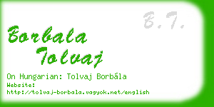 borbala tolvaj business card
